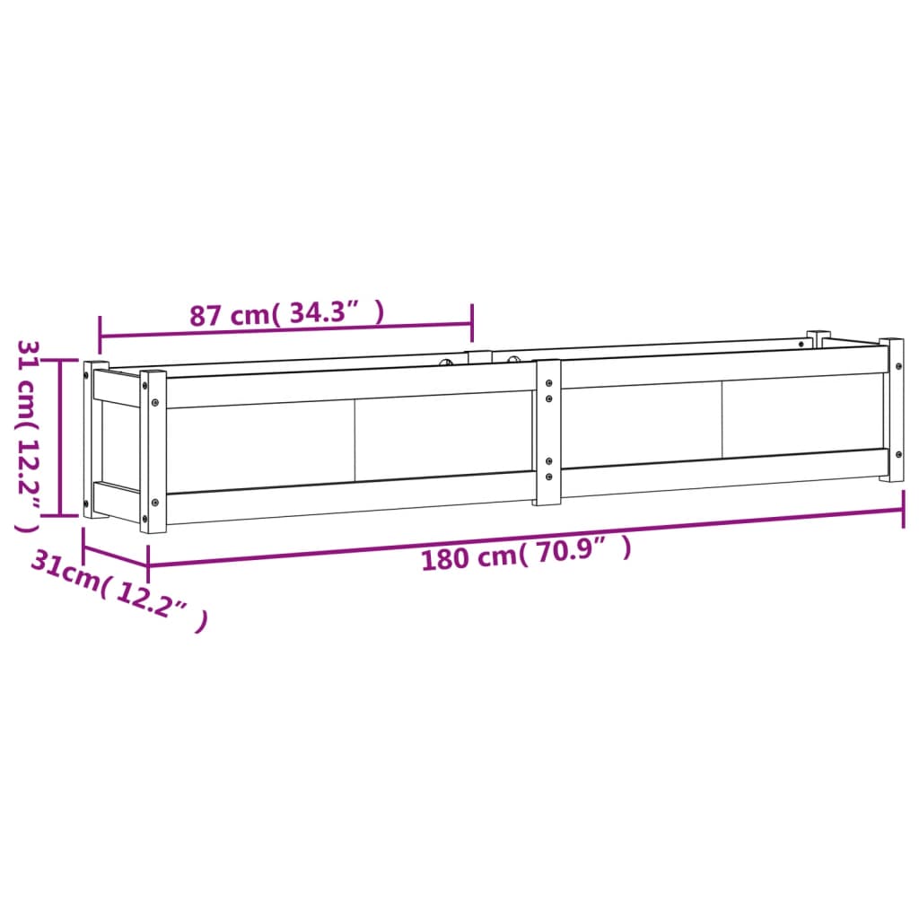 vidaXL Jardinières 2 pcs bois de pin imprégné