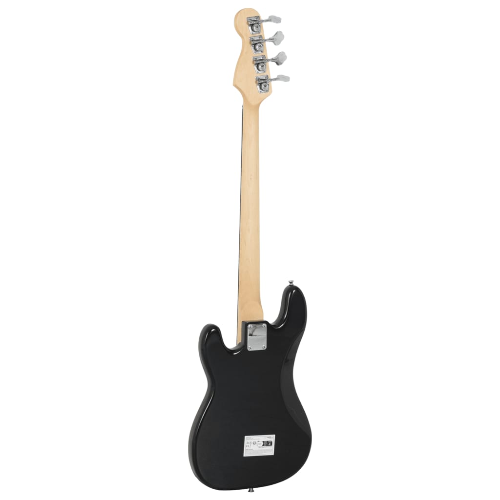vidaXL Guitare basse électrique de débutants sac brun et blanc 4/4 46"