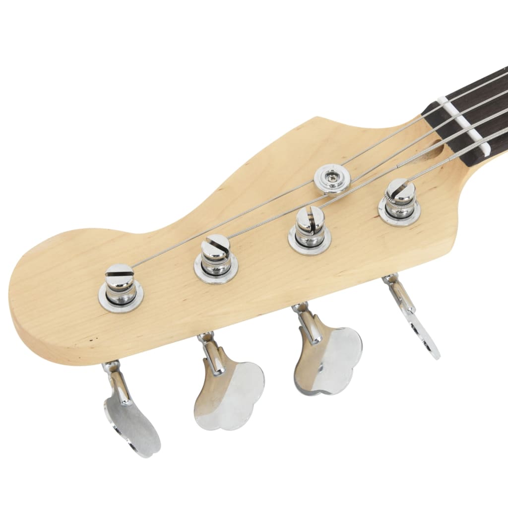 vidaXL Guitare basse électrique de débutants sac brun et blanc 4/4 46"