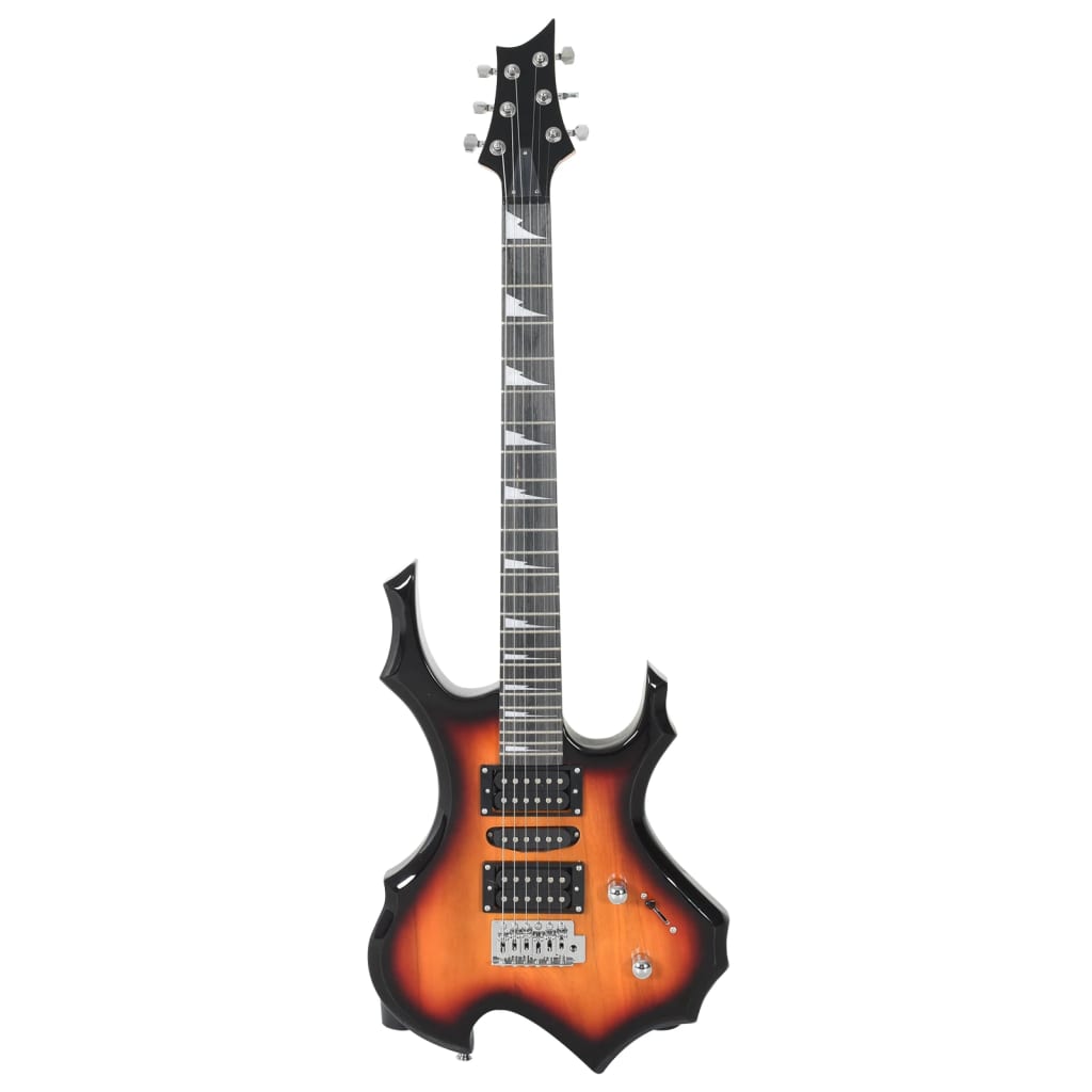 vidaXL Guitare électrique pour débutants et sac marron et noir 4/4 39"
