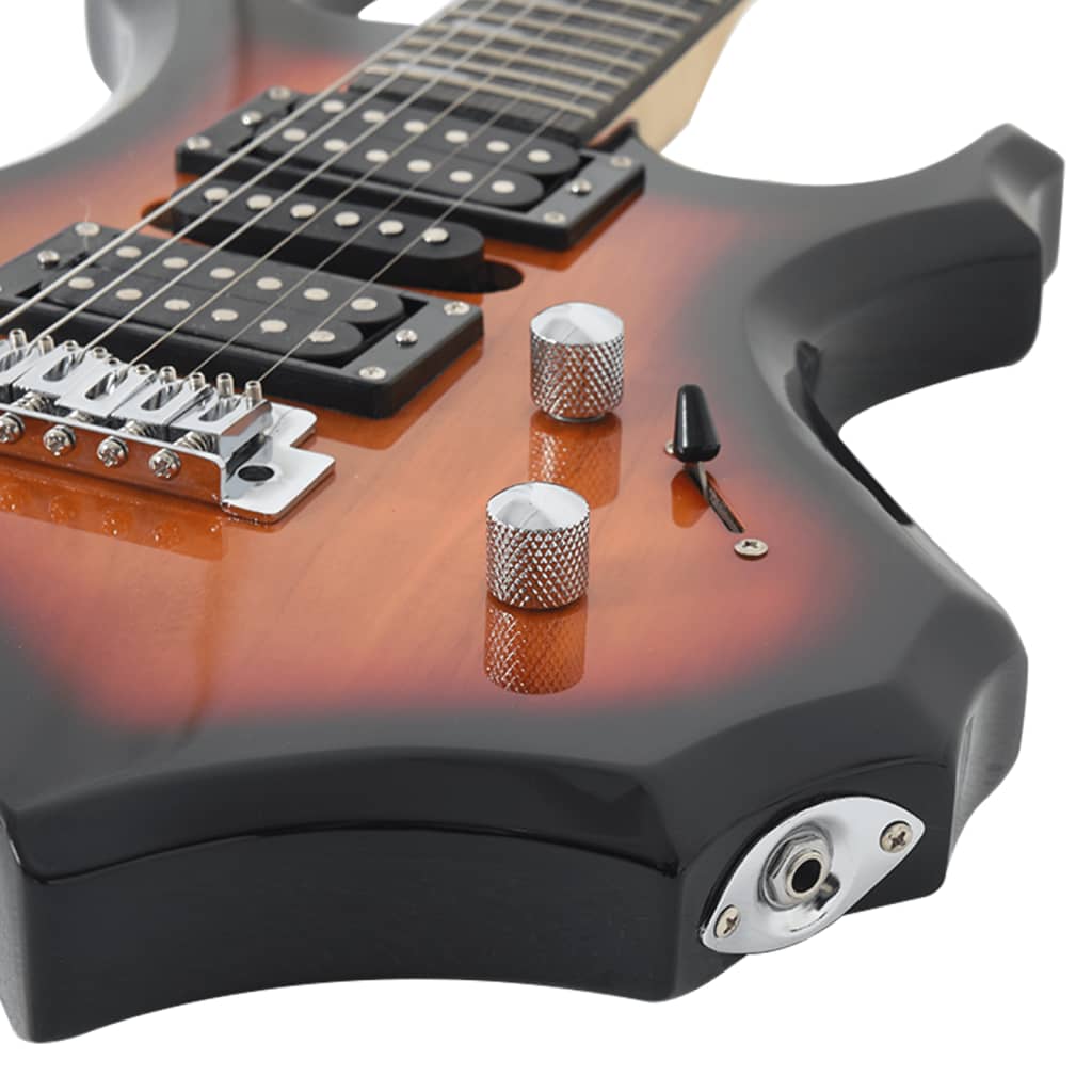 vidaXL Guitare électrique pour débutants et sac marron et noir 4/4 39"