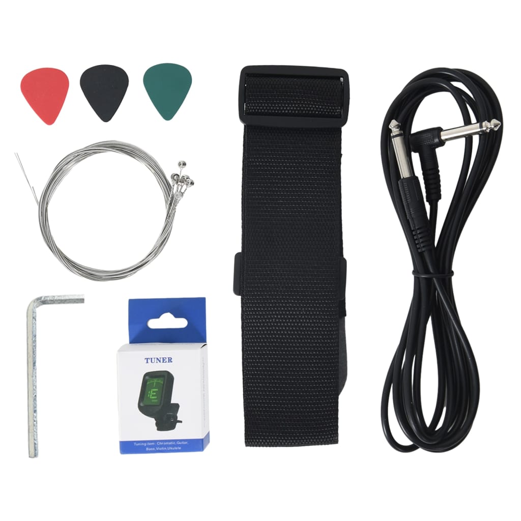 vidaXL Guitare électrique pour débutants avec sac noir 4/4 39"