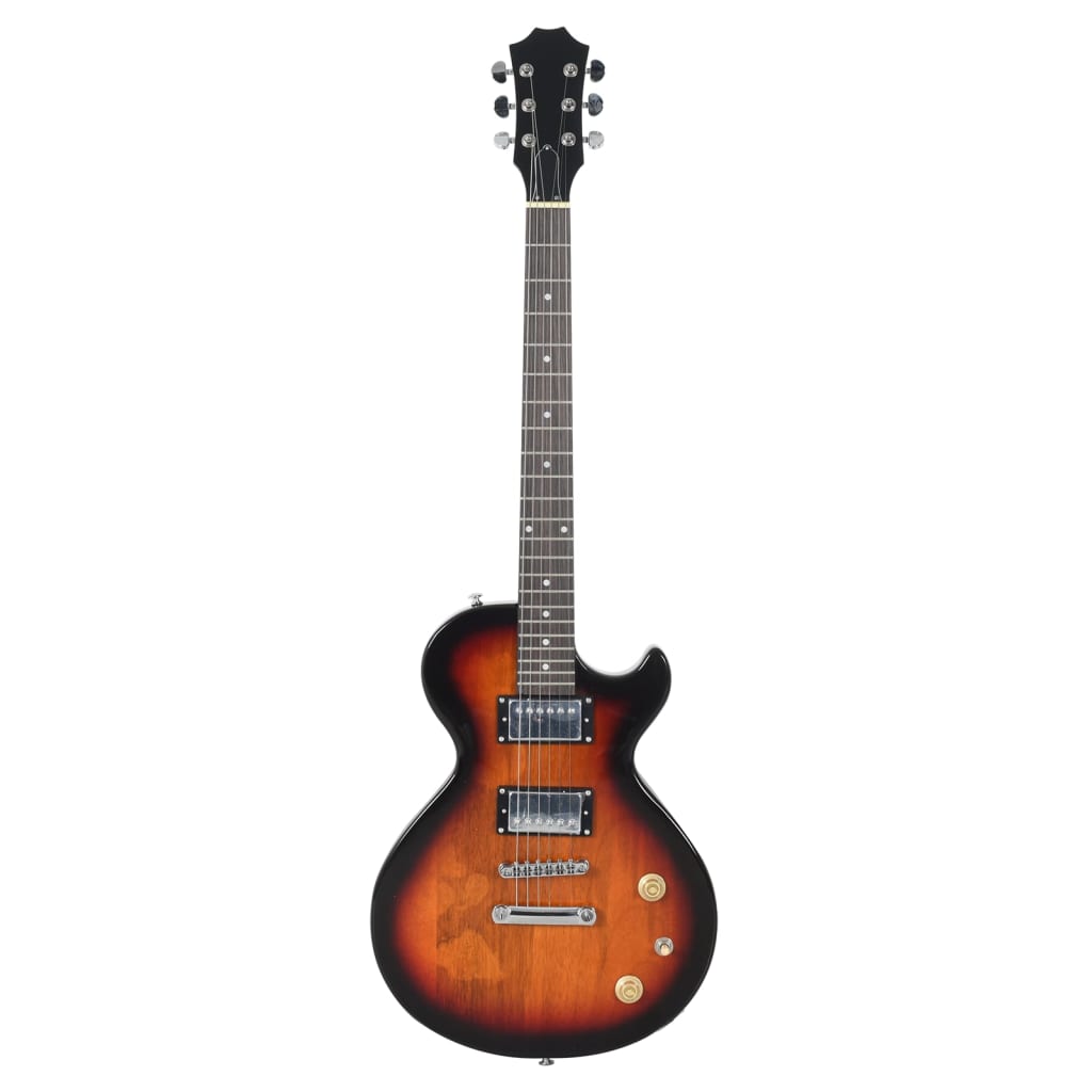 vidaXL Guitare électrique pour débutants et sac marron et noir 4/4 39"