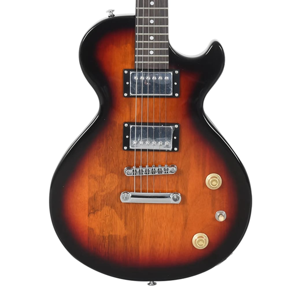 vidaXL Guitare électrique pour débutants et sac marron et noir 4/4 39"
