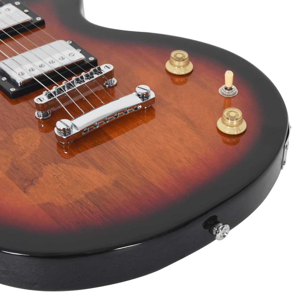 vidaXL Guitare électrique pour débutants et sac marron et noir 4/4 39"