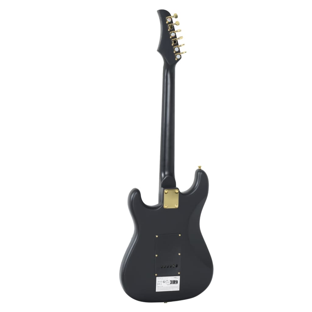 vidaXL Guitare électrique pour débutants et sac noir et doré 4/4 39"
