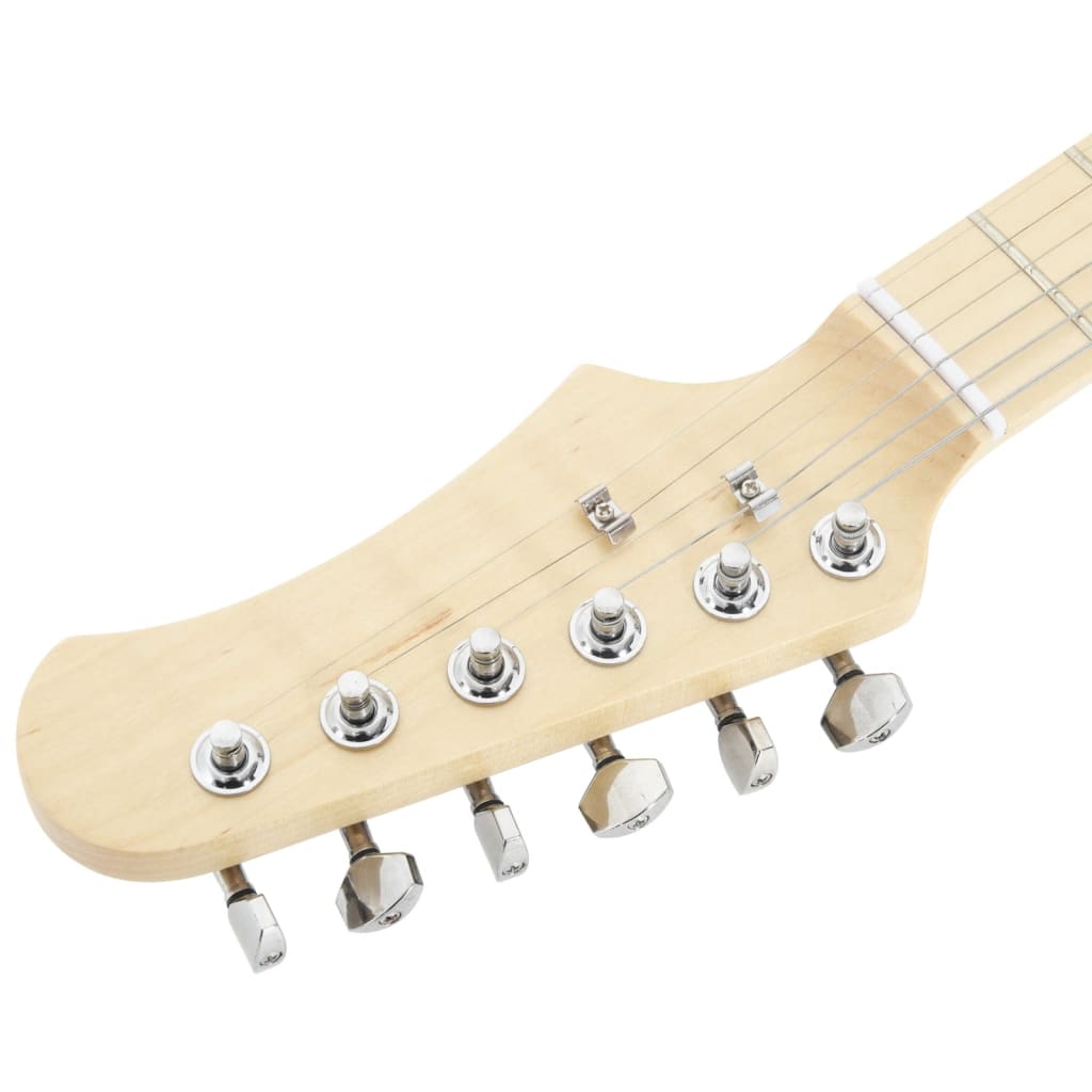 vidaXL Guitare électrique pour enfants et sac marron et blanc 3/4 30"