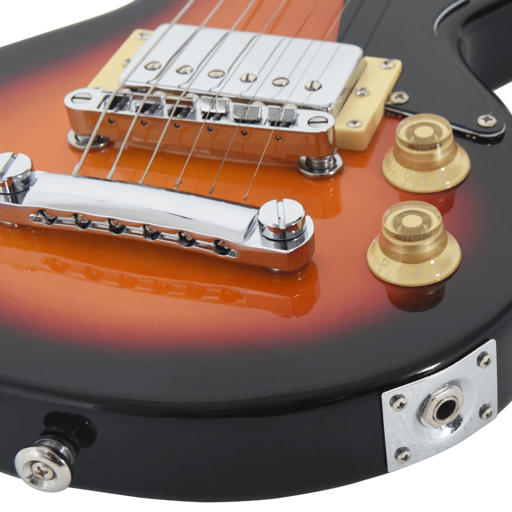 vidaXL Guitare électrique pour enfants et sac marron et noir 3/4 30"
