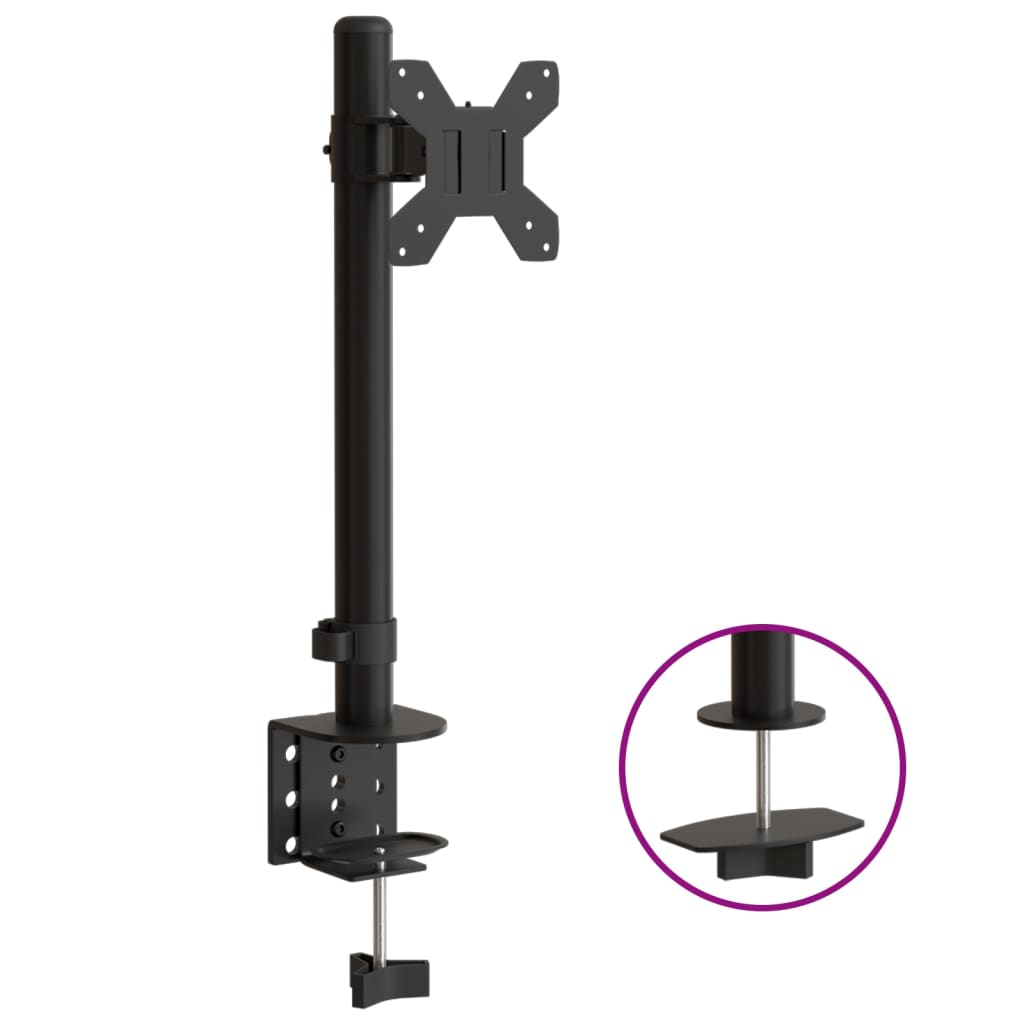 vidaXL Support de moniteur noir acier VESA 75/100 mm