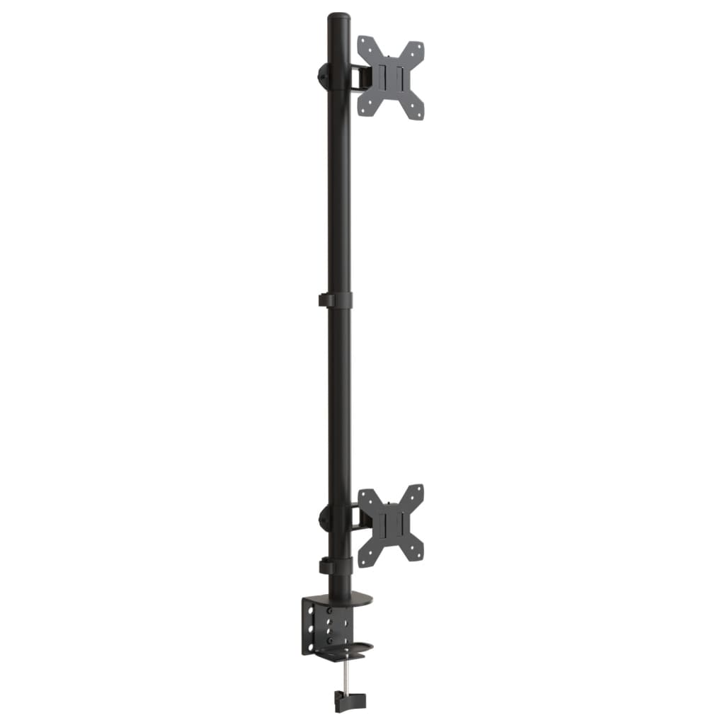 vidaXL Support de moniteur double noir acier VESA 75/100 mm