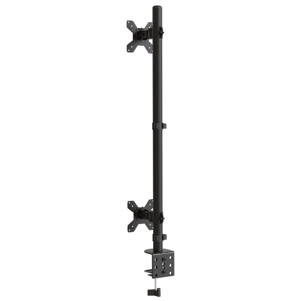 vidaXL Support de moniteur double noir acier VESA 75/100 mm