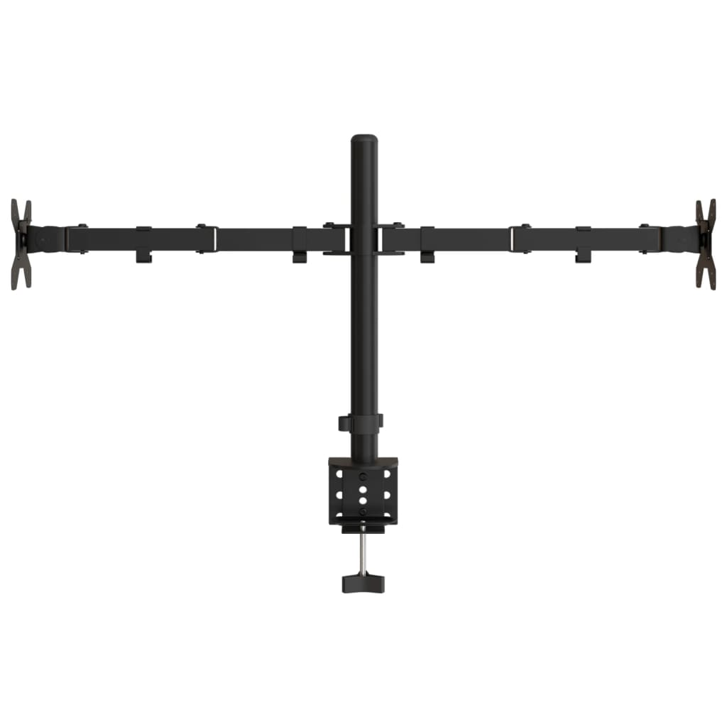 vidaXL Support de moniteur double noir acier VESA 75/100 mm