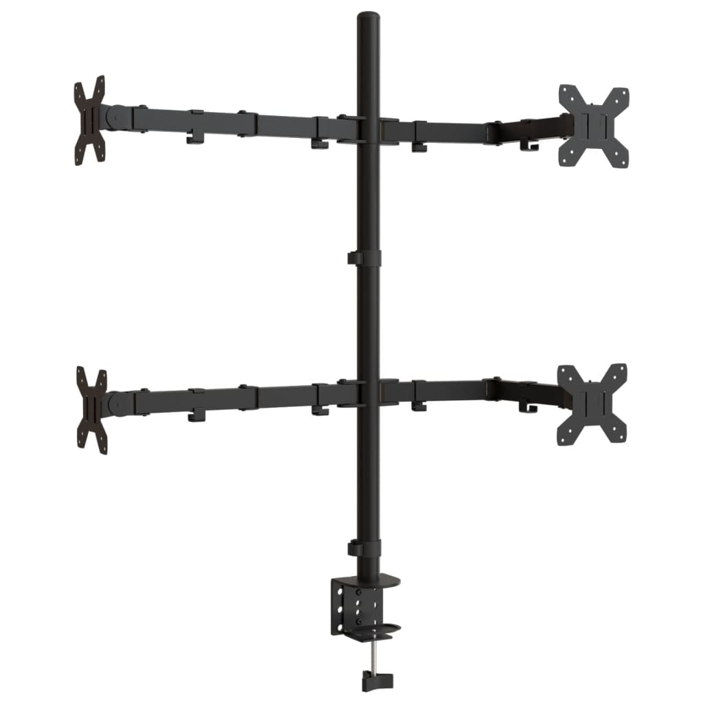 vidaXL Support de moniteur noir acier VESA 75/100 mm
