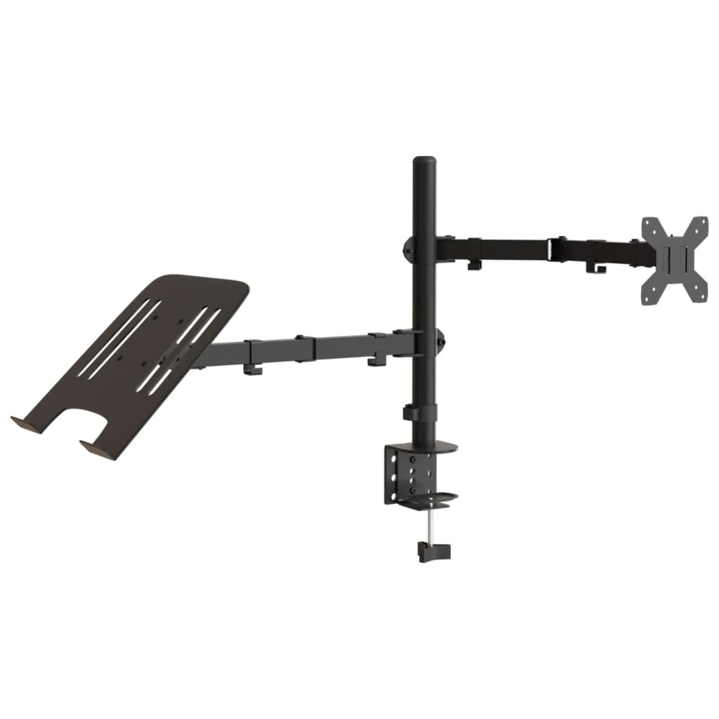 vidaXL Support de moniteur noir acier VESA 75/100 mm