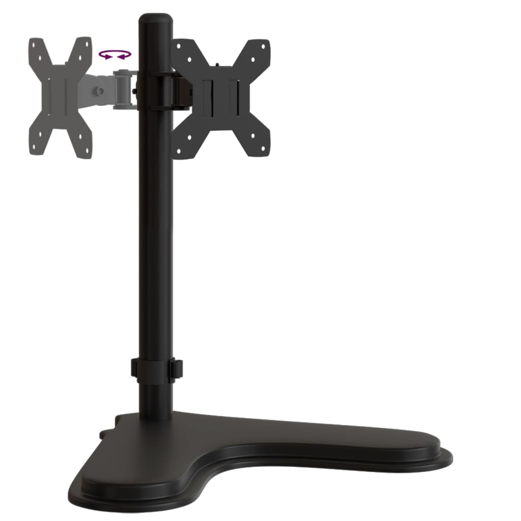 vidaXL Support de moniteur noir acier VESA 75/100 mm