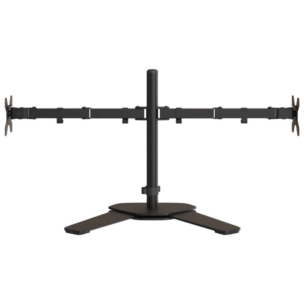 vidaXL Support de moniteur double noir acier VESA 75/100 mm