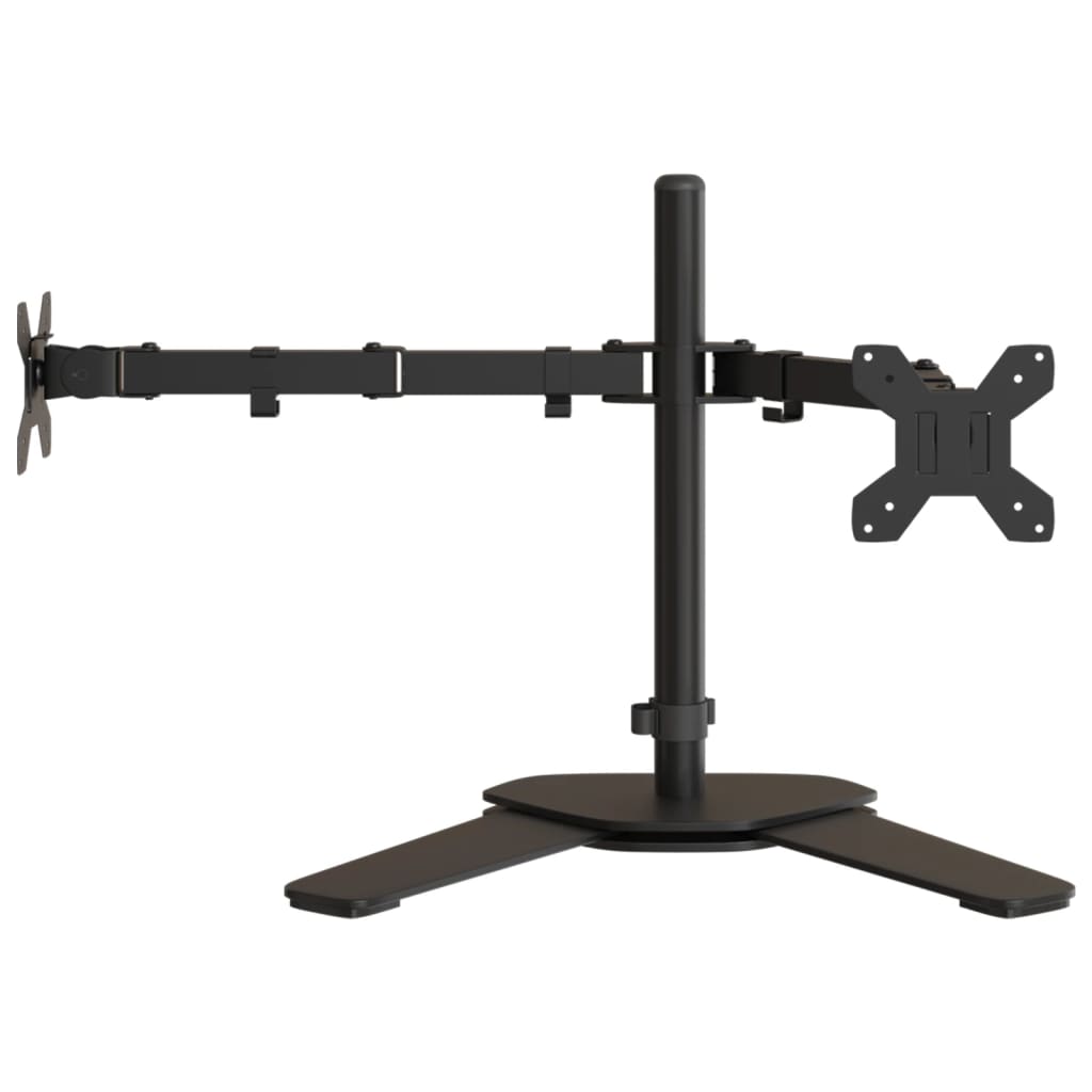 vidaXL Support de moniteur double noir acier VESA 75/100 mm