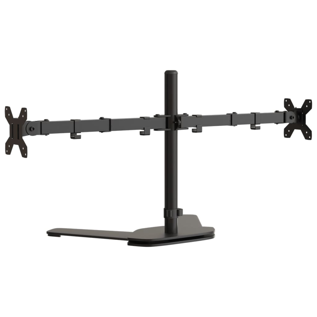 vidaXL Support de moniteur double noir acier VESA 75/100 mm