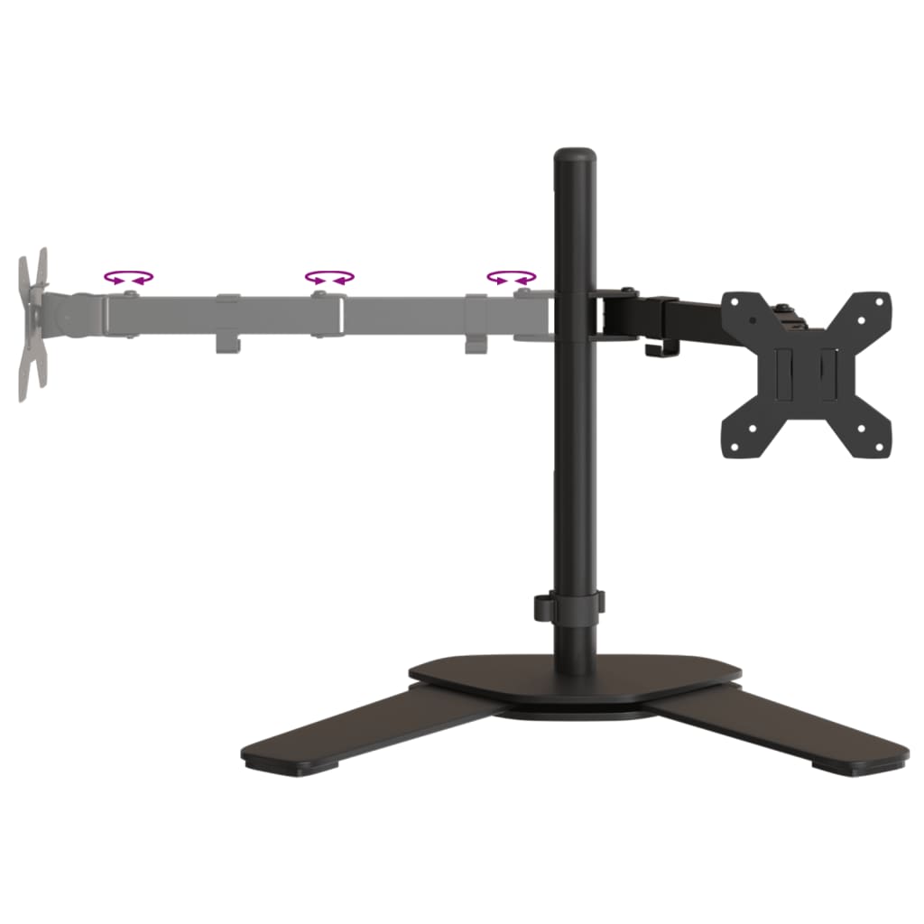 vidaXL Support de moniteur double noir acier VESA 75/100 mm