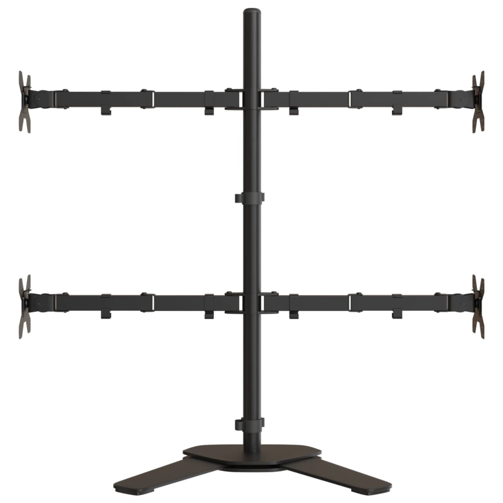 vidaXL Support de moniteur noir acier VESA 75/100 mm