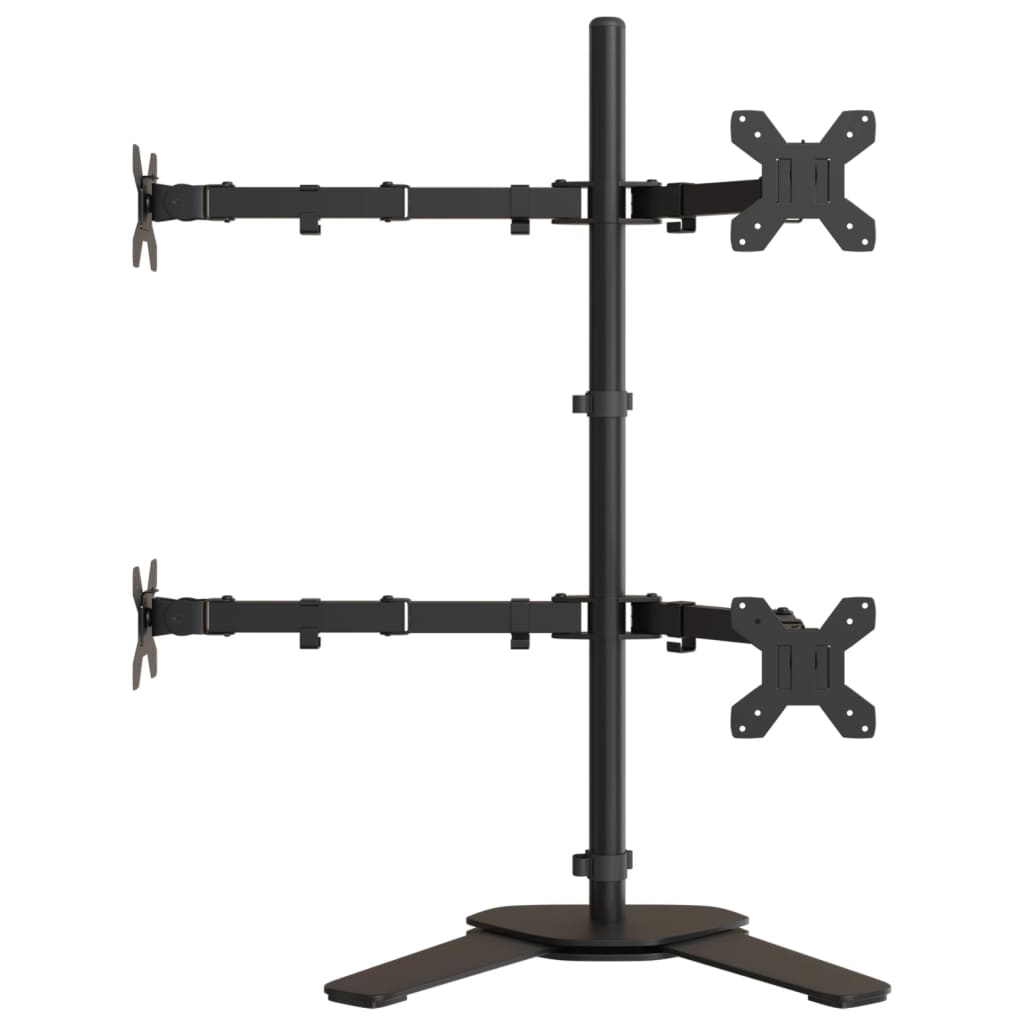 vidaXL Support de moniteur noir acier VESA 75/100 mm