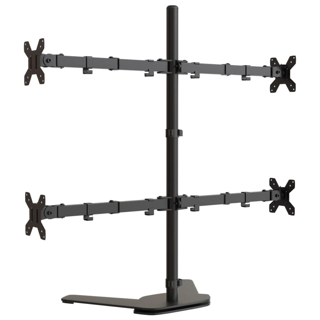 vidaXL Support de moniteur noir acier VESA 75/100 mm