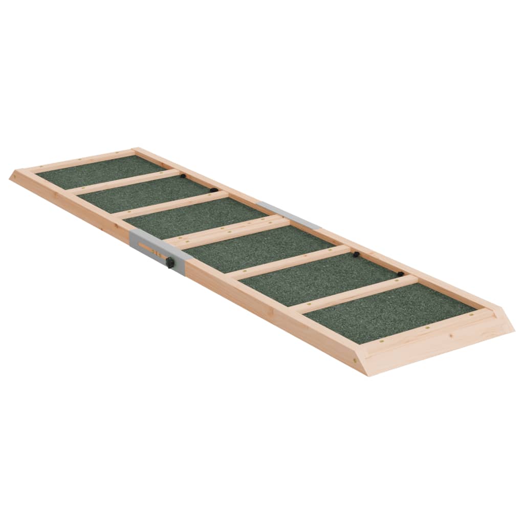 vidaXL Rampe pour chiens vert 120x30 cm bois de sapin solide