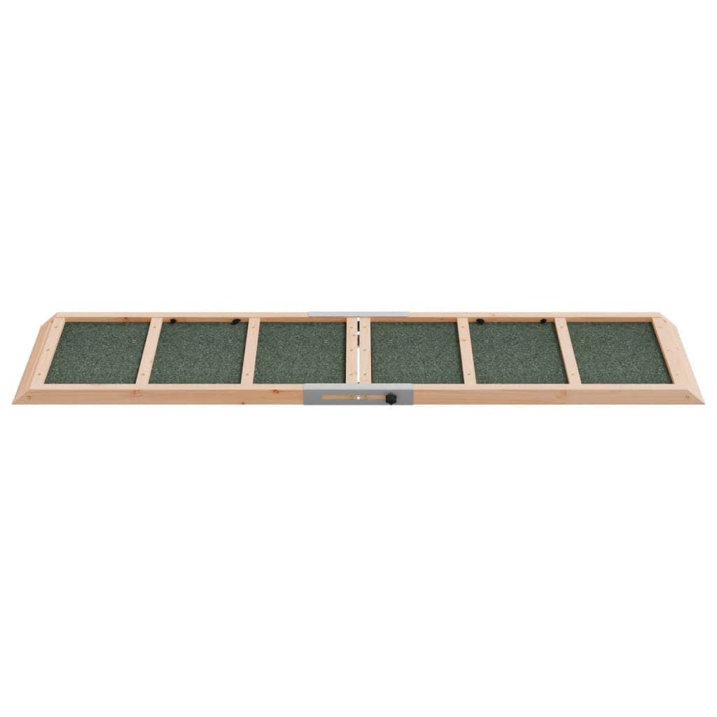 vidaXL Rampe pour chiens vert 120x30 cm bois de sapin solide