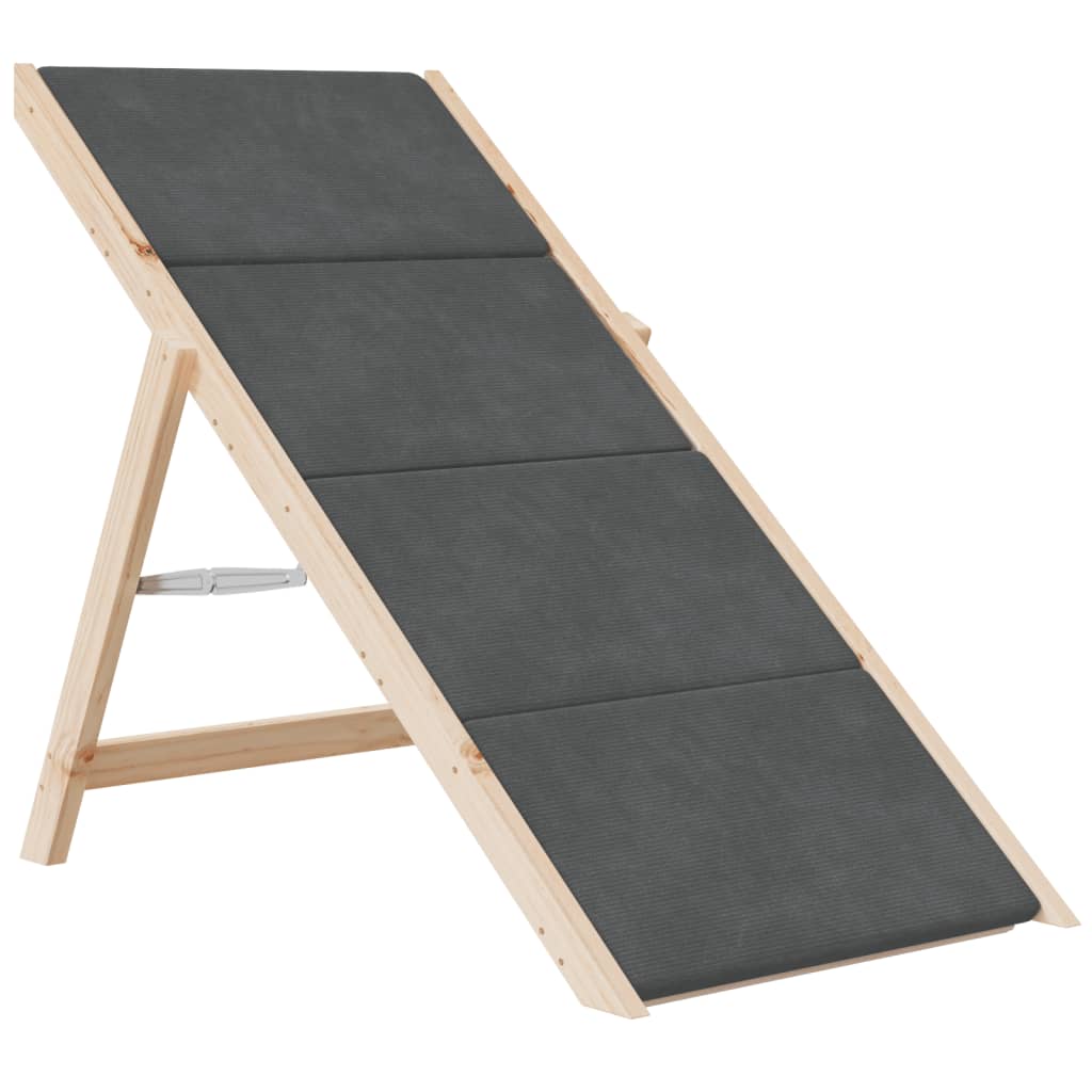 vidaXL Escalier pour chiens gris 105x47 cm bois de sapin solide