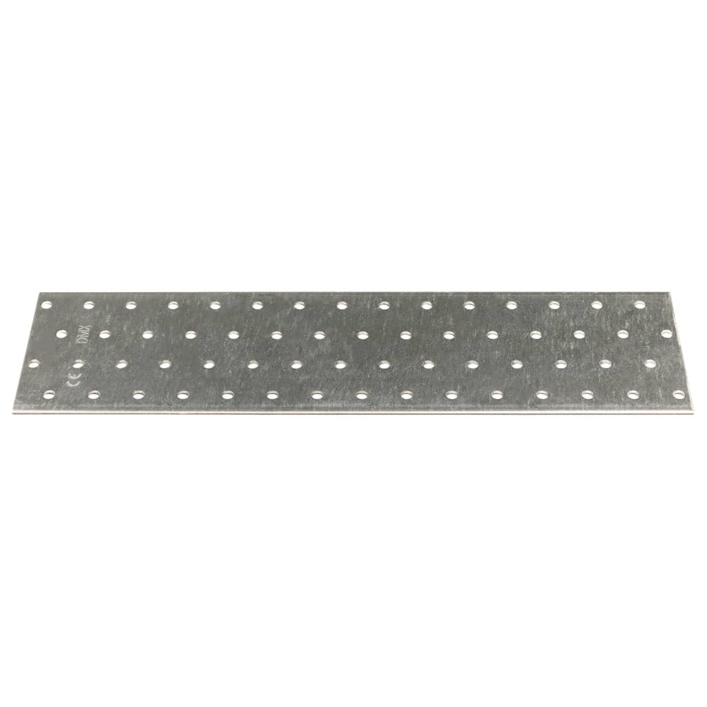vidaXL Plaques perforées 40 pcs 2 mm 300x80 mm acier galvanisé