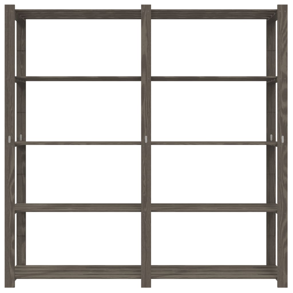 vidaXL Support de rangement à 5 niveaux gris 170x38x170 cm bois de pin