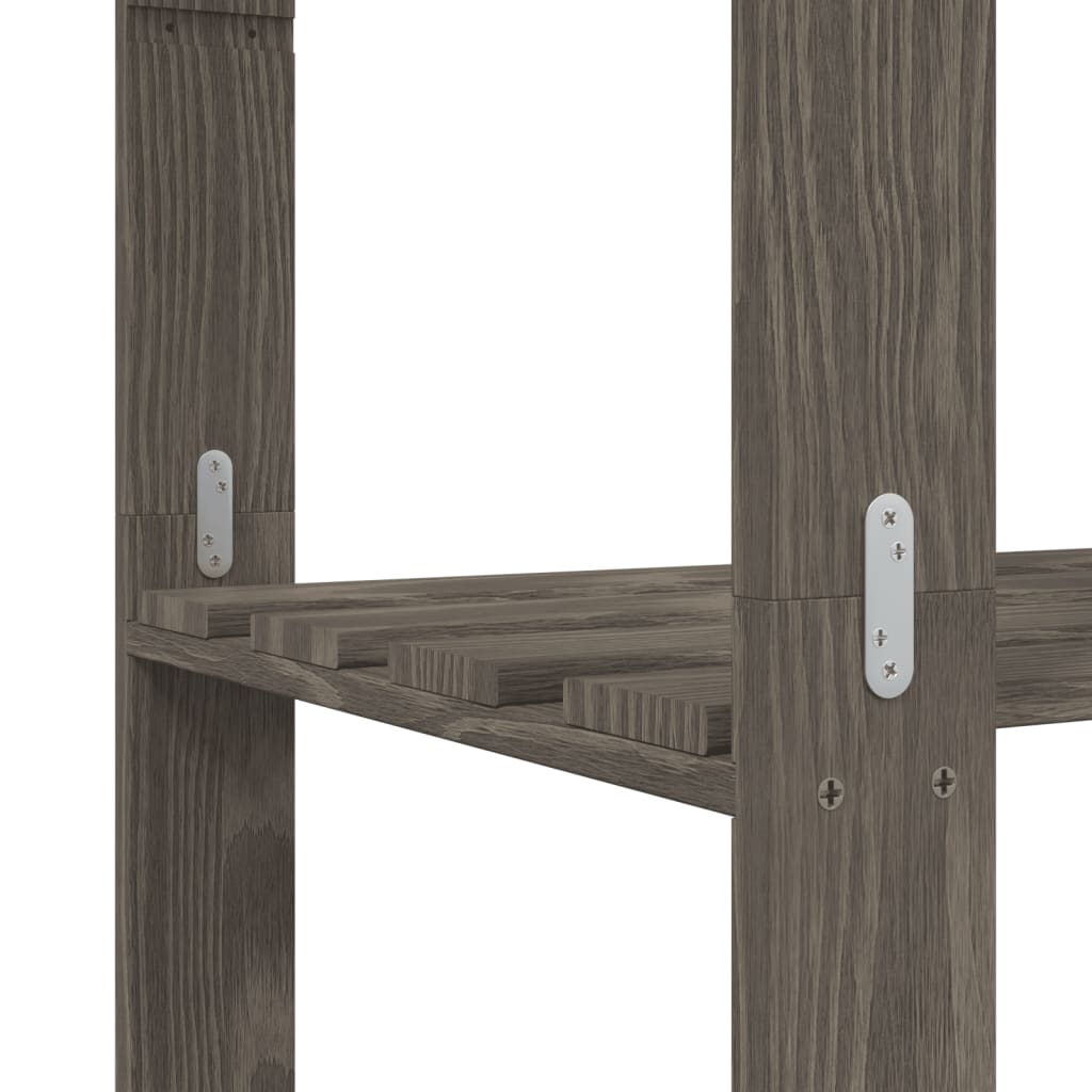 vidaXL Support de rangement à 5 niveaux gris 170x38x170 cm bois de pin