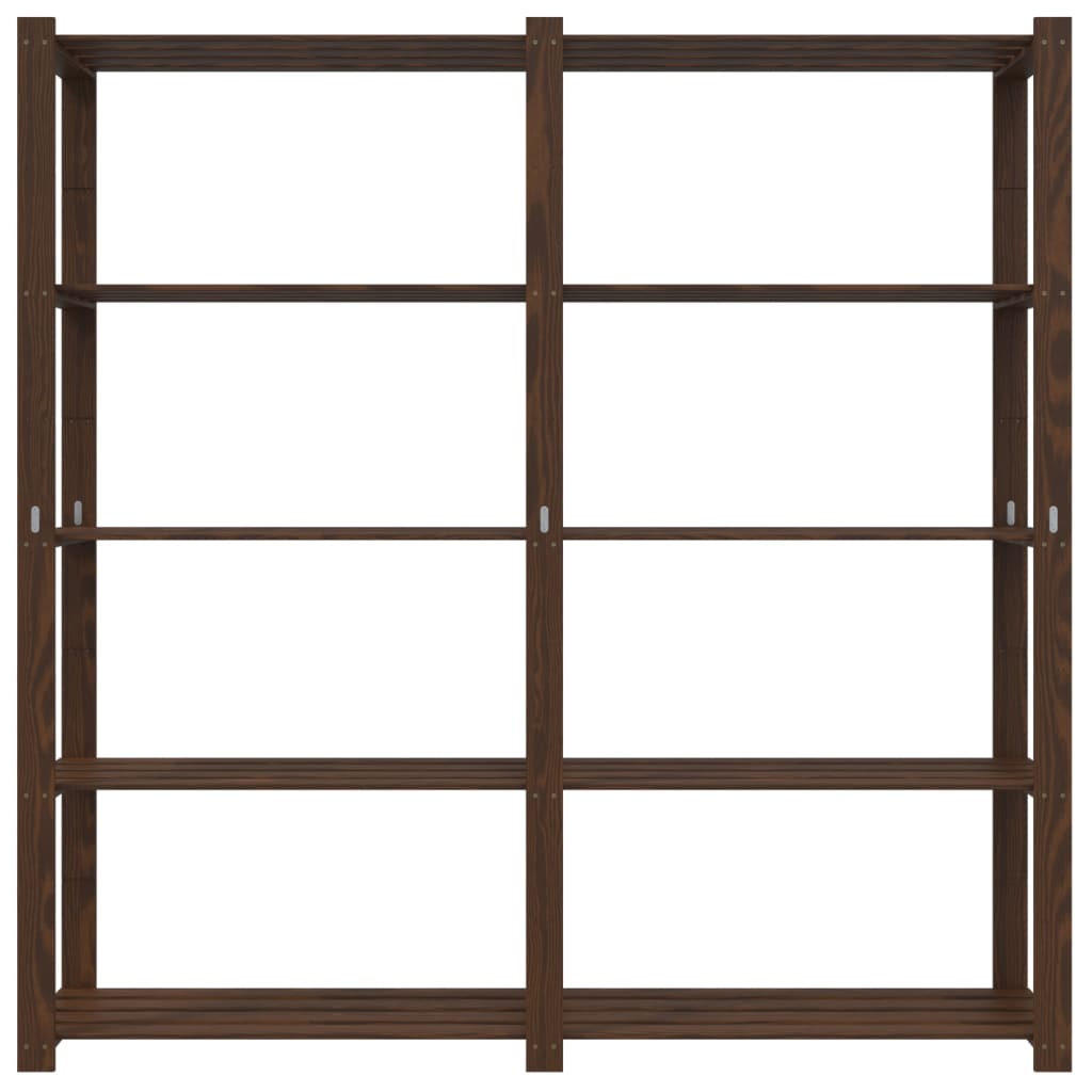 vidaXL Support de rangement à 5 niveaux marron 170x38x170 cm bois pin