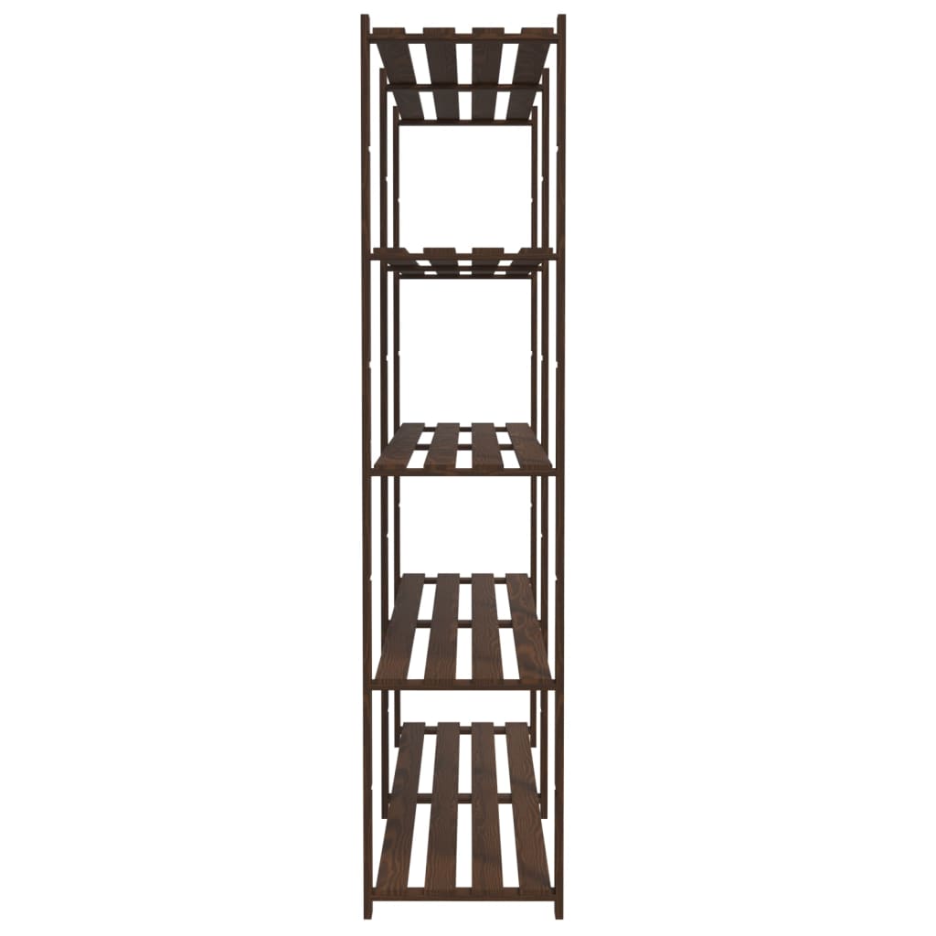 vidaXL Support de rangement à 5 niveaux marron 170x38x170 cm bois pin