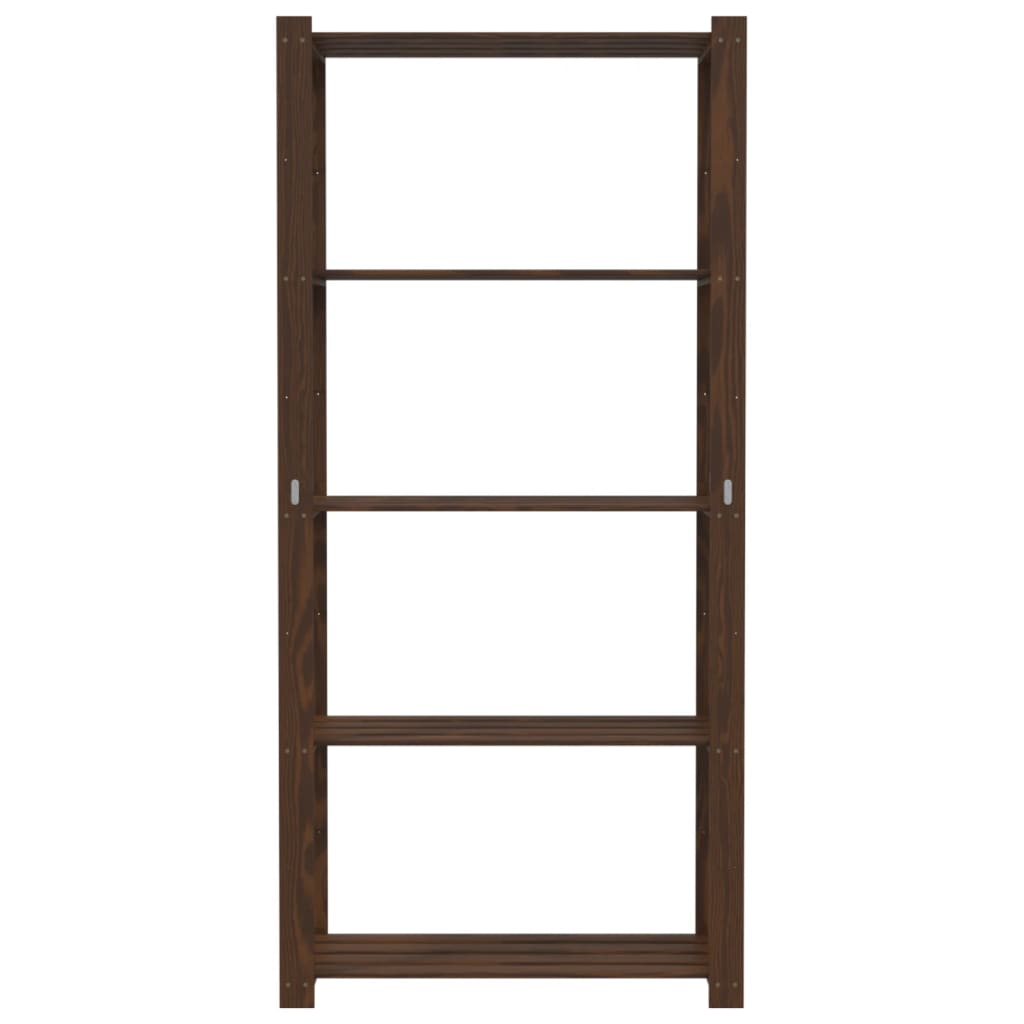 vidaXL Support de rangement à 5 niveaux marron 80x38x170 cm bois pin