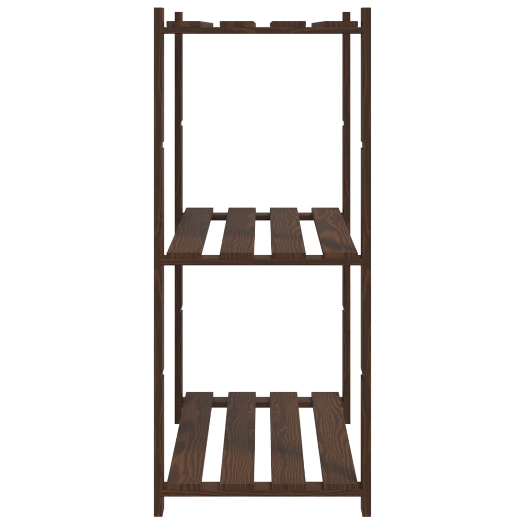 vidaXL Support de rangement à 3 niveaux marron 80x38x90 cm bois de pin