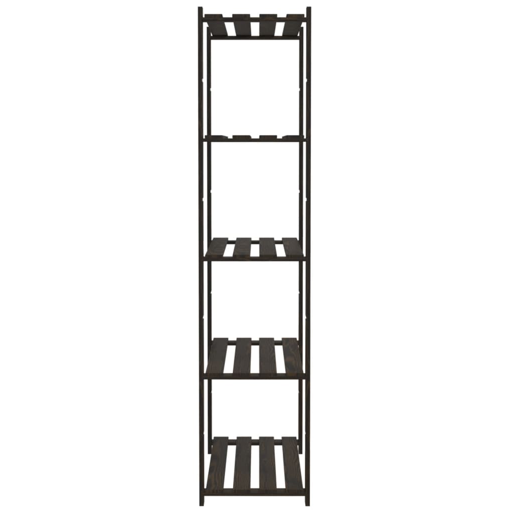 vidaXL Support de rangement à 5 niveaux noir 80x38x170 cm bois pin