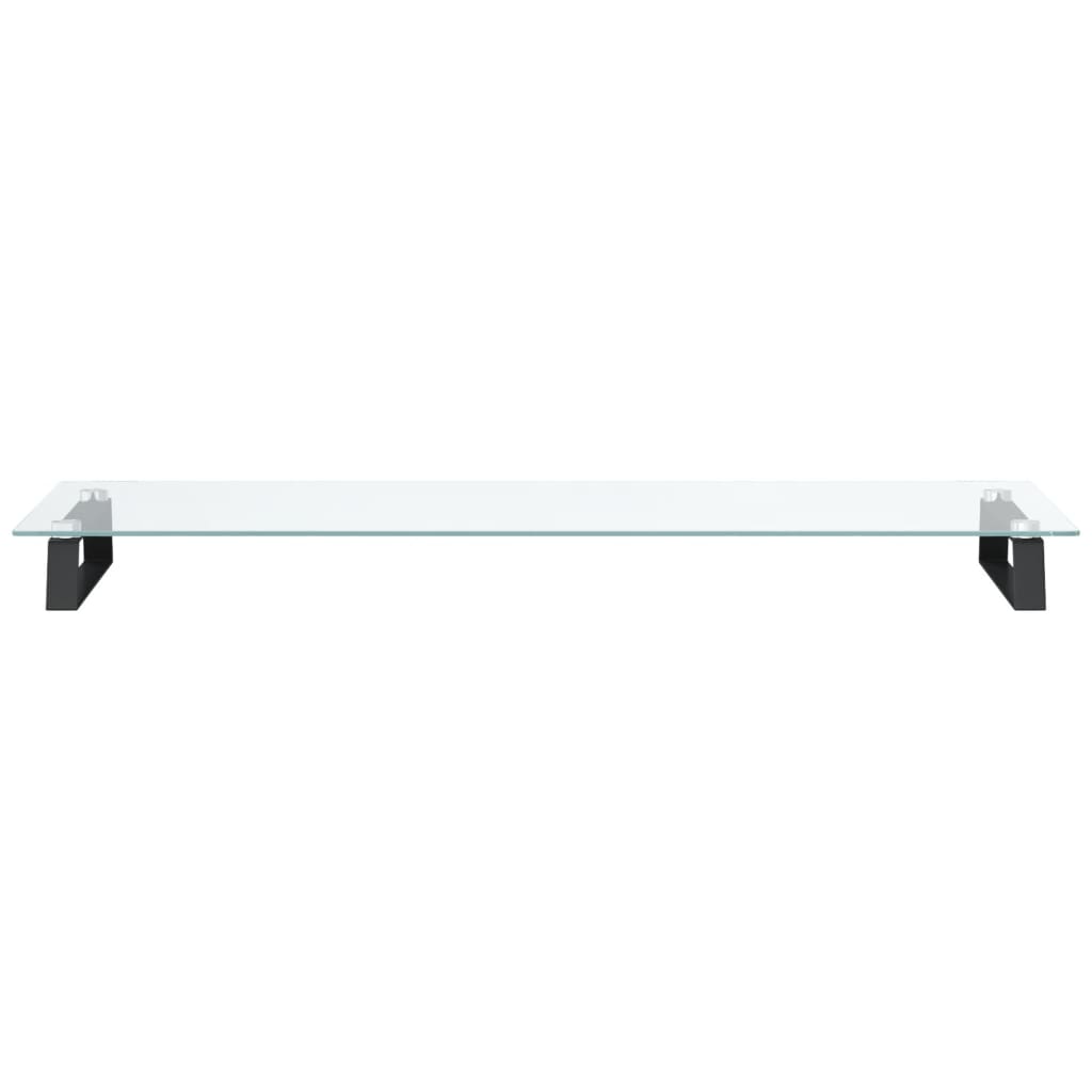 vidaXL Support de moniteur noir 100x35x8 cm verre trempé et métal