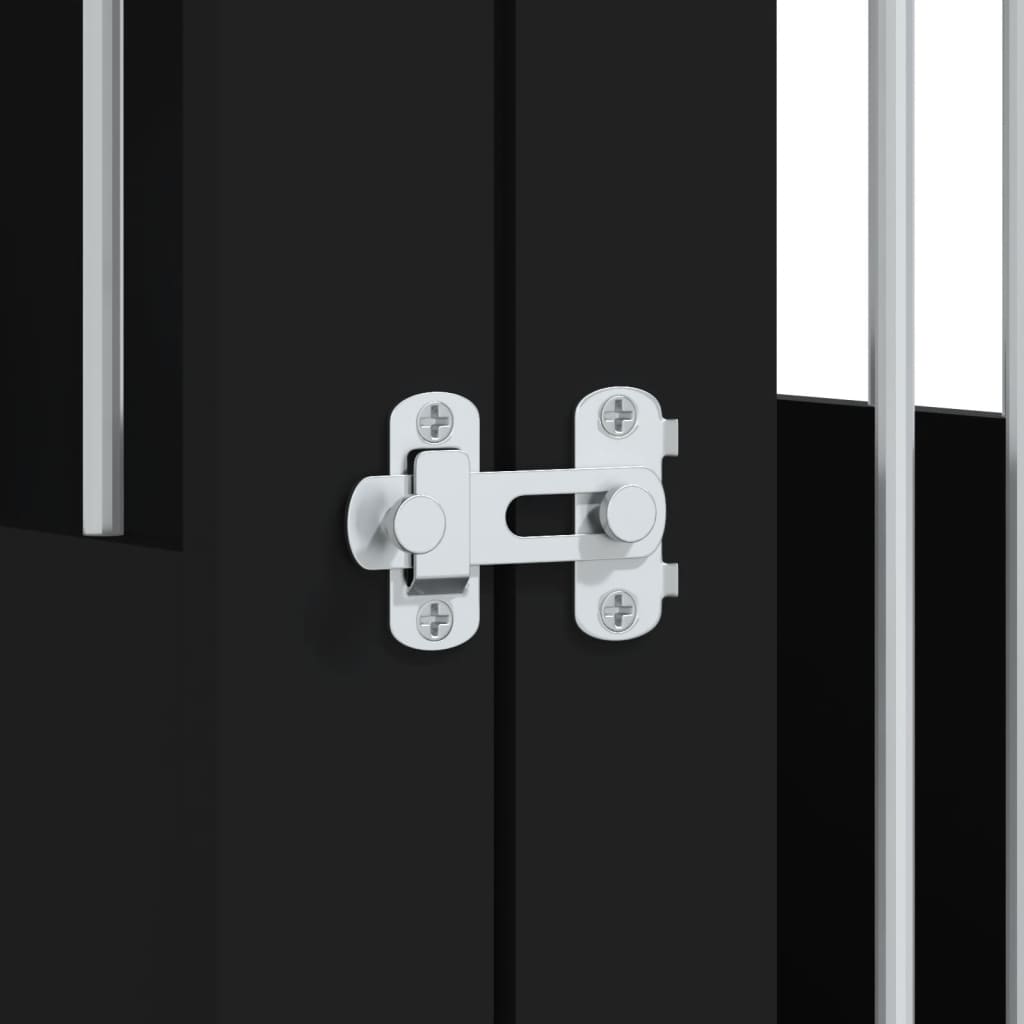 vidaXL Meuble de cage pour chiens noir 64,5x80x71 cm bois d'ingénierie