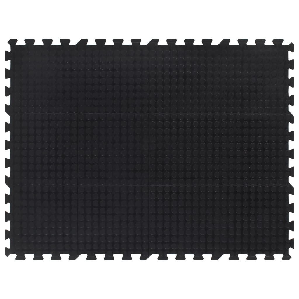 vidaXL Carreau de sol en caoutchouc noir 12 mm 90x120 cm