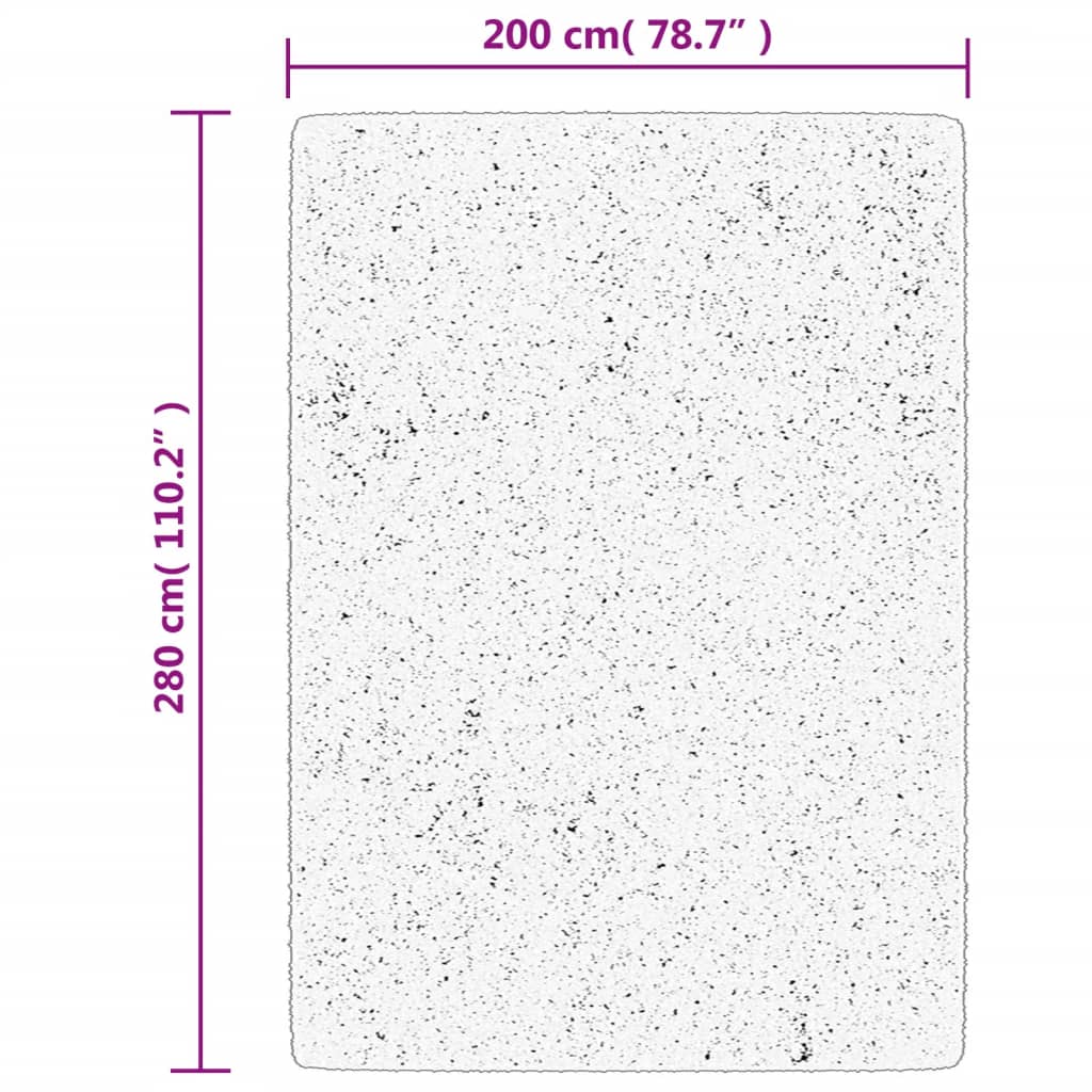 vidaXL Tapis HUARTE à poils courts doux lavable anthracite 200x280 cm