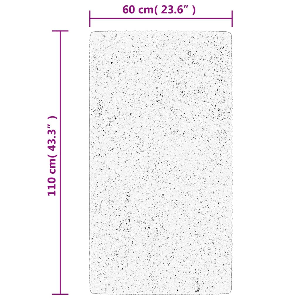 vidaXL Tapis HUARTE à poils courts doux et lavable gris 60x110 cm