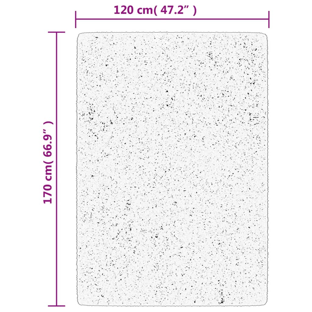 vidaXL Tapis HUARTE à poils courts doux et lavable noir 120x170 cm