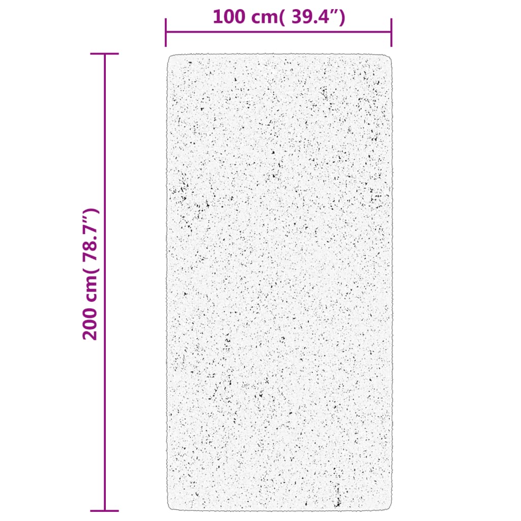 vidaXL Tapis HUARTE à poils courts doux lavable rouge clair 100x200 cm