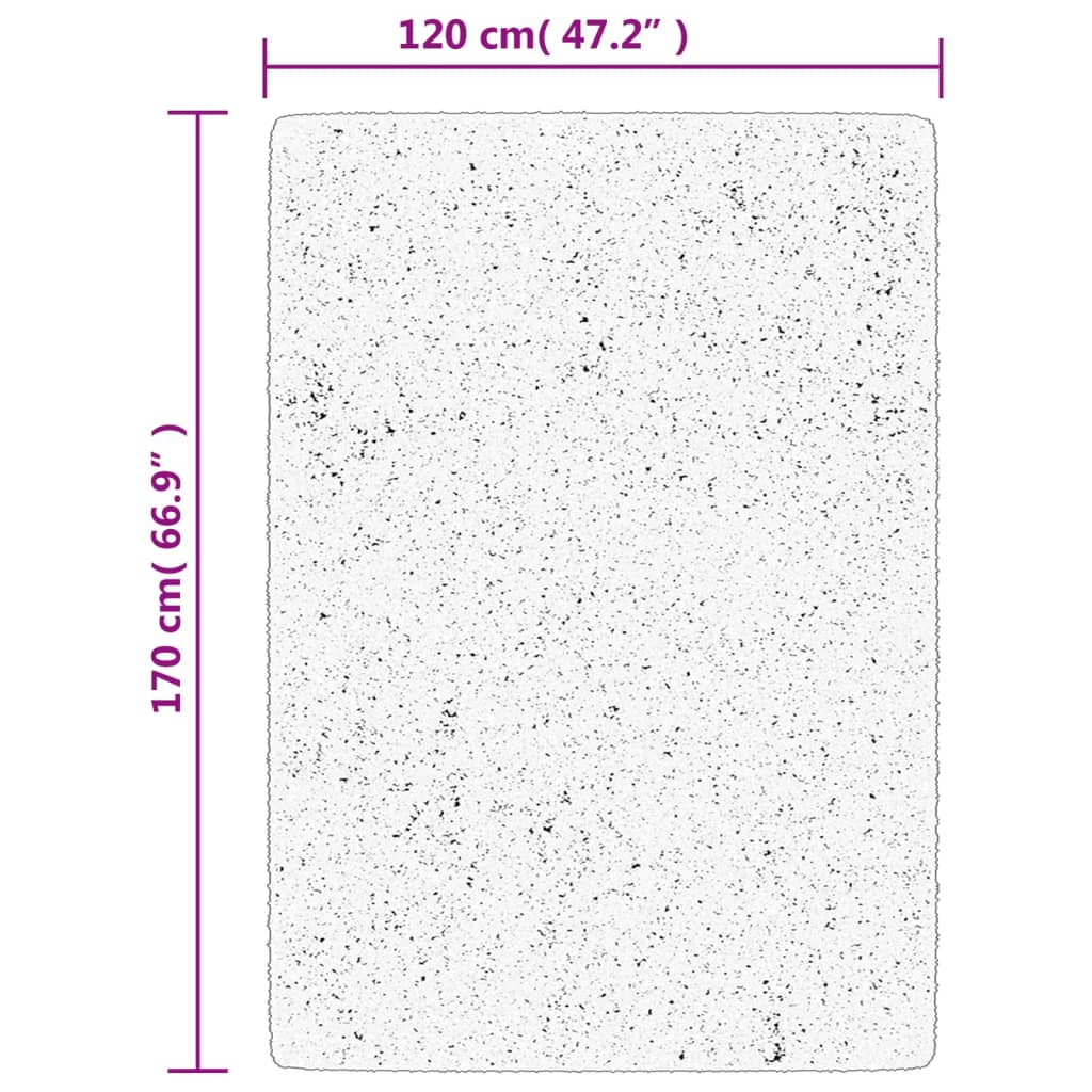 vidaXL Tapis ISTAN à poils longs aspect brillant gris 120x170 cm