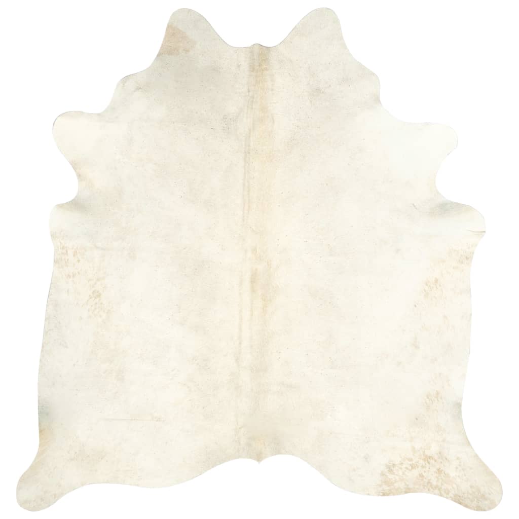 vidaXL Tapis en peau de vache véritable beige 180x220 cm