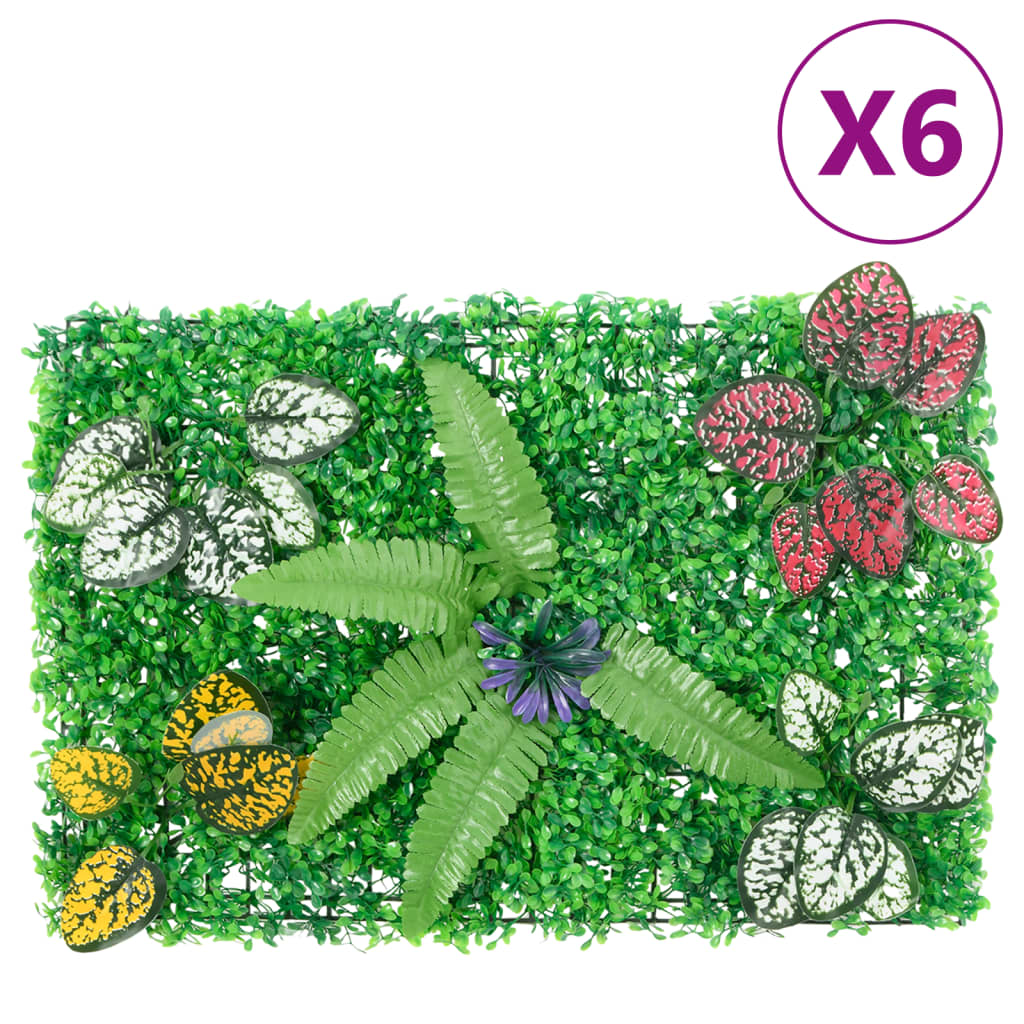 vidaXL Clôture à plantes artificielles 6 pcs vert 40x60 cm