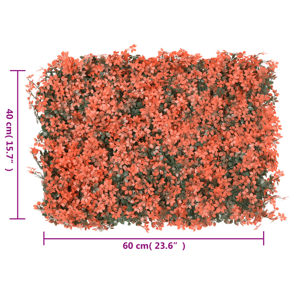 vidaXL Clôture feuilles d’érable artificielle 24 pcs 40x60 cm