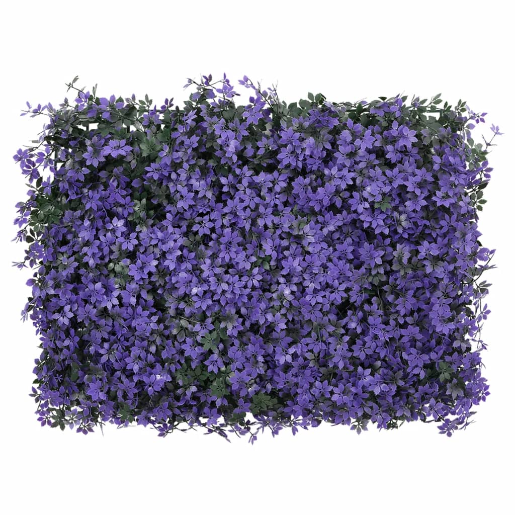 vidaXL Clôture à feuilles artificielles 24 pcs violet 40x60 cm