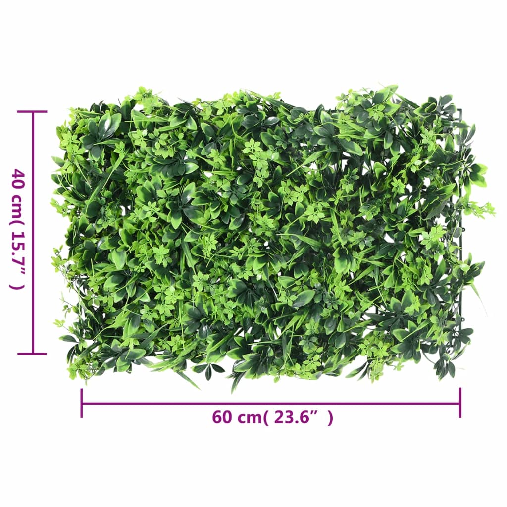 vidaXL Clôture à feuilles artificielles 6 pcs vert 40x60 cm